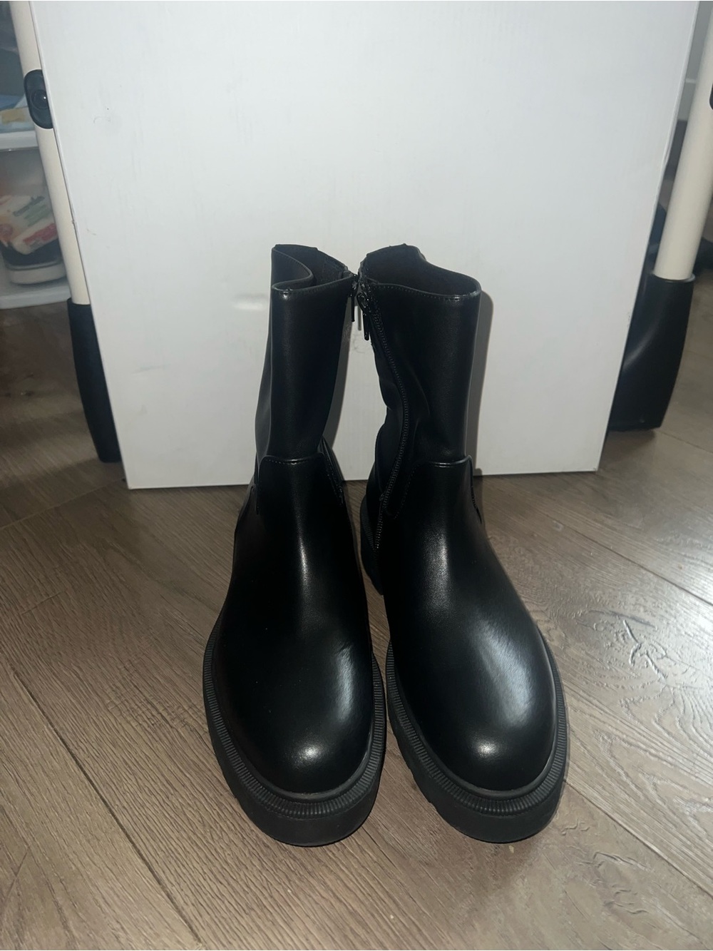 Jeffrey Campbell Black Suede Ankle Boots with Side Zip